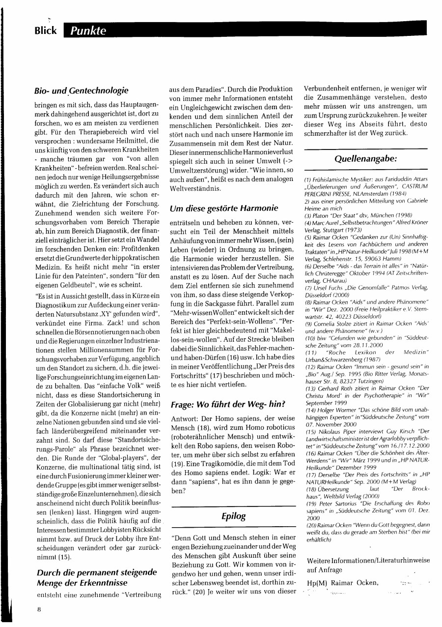 Mein Artikel 'Der Tod des Homo sapiens', Seite 3