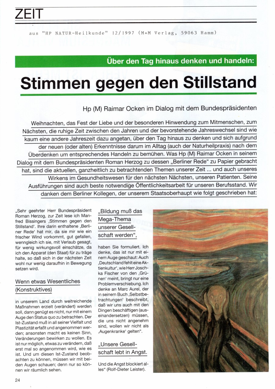 Titelseite einer Veröffentlichung von mir